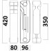 Радиатор биметаллический секционный QUEEN THERM 350/96 (кратно 10)