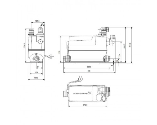 Канализационная установка Grundfos Sololift2 C-3