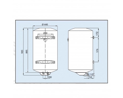 Водонагрівач LEOV LV Dry 100 l сухий тен (100L D)
