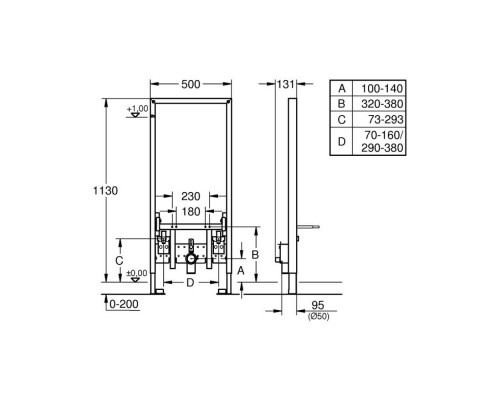 Инсталляция для биде Grohe Rapid SL 38553001