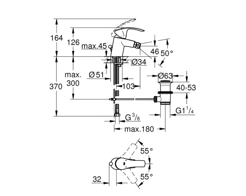 Смеситель для биде Grohe Eurosmart 32929002