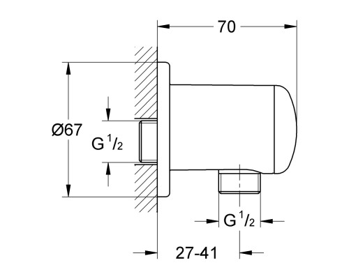 Подключение для шланга Grohe Relexa plus 28671000