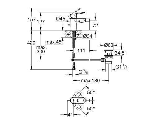 Смеситель для биде Grohe BauLoop 23338000