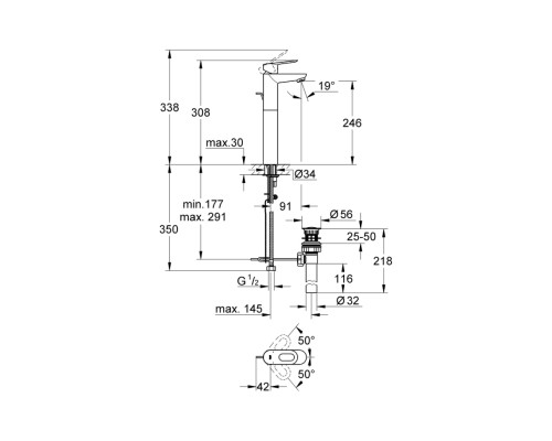 Смеситель для раковины Grohe BauLoop 32856000