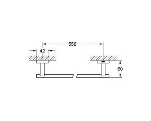 Полотенцедержатель Grohe Essentials Cube 40509001