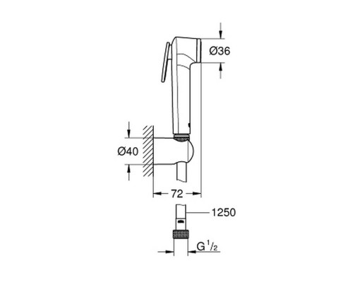 Набор для гигиенического душа Grohe Tempesta-F Trigger Spray 30 27513001