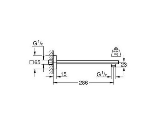 Кронштейн для верхнего душа Grohe Rainshower 27709000