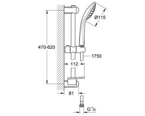 Душевой гарнитур Grohe Euphoria 110 Mono 27266001