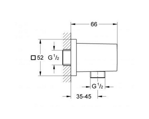 Подключение для шланга Grohe Euphoria Cube 27704000