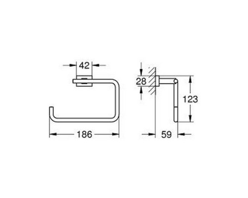 Полотенцедержатель Grohe Essentials Cube 40510001