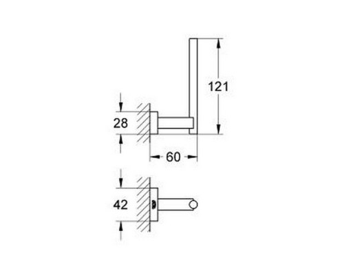 Держатель для запасной туалетной бумаги Grohe Essentials Cube 40623001