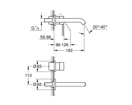 Внешняя часть смесителя для раковины Grohe Essence M-Size 19408001