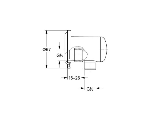 Подключение для шланга Grohe Relexa 28673000