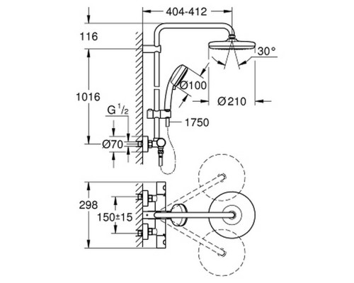 Душевая система Grohe Tempesta Cosmopolitan 27922001