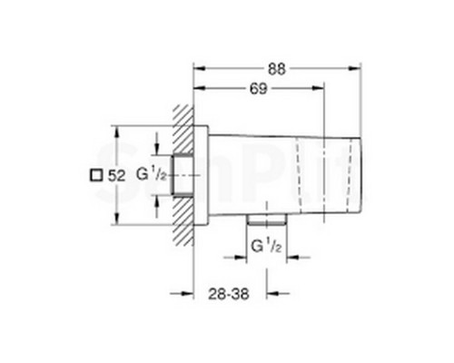 Подключение для шланга Grohe Euphoria Cube 26370000