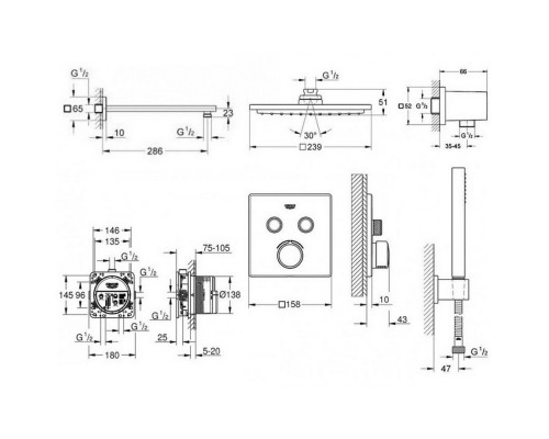 Душевая система Grohe Grohtherm SmartControl 34506SC0