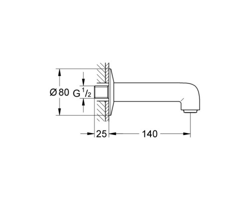 Излив Grohe BauClassic 13258000