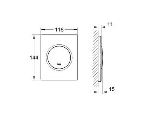 Панель смыва для писсуара Grohe Nova Cosmopolitan 38804000
