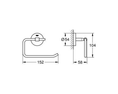 Держатель для туалетной бумаги Grohe BauCosmopolitan 40457001
