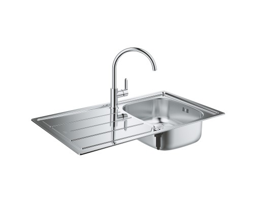 Набор Grohe мойка кухонная K200 31562SD0 + смеситель BauEdge 31367000