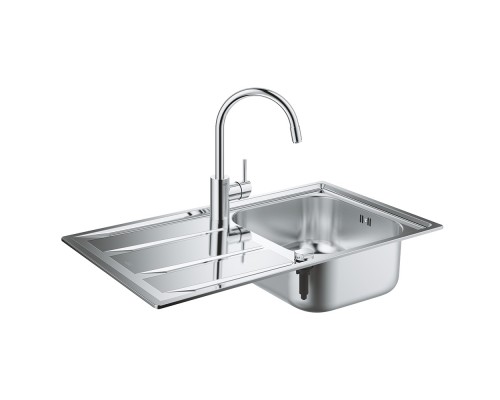 Набор Grohe мойка кухонная K400 31570SD0 + смеситель Concetto 32663001