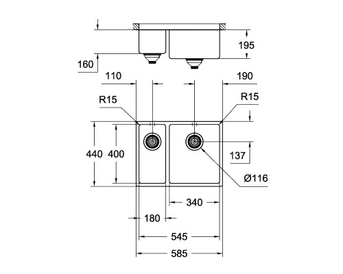 Кухонная мойка Grohe Sink K700U 31576SD0