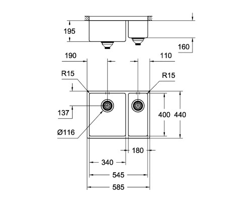 Кухонная мойка Grohe Sink K700U 31577SD0