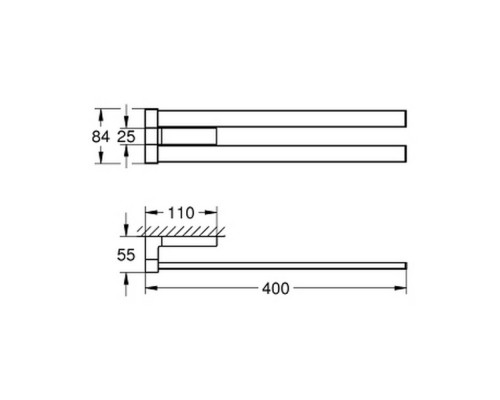 Полотенцедержатель Grohe Selection Cube 40768000