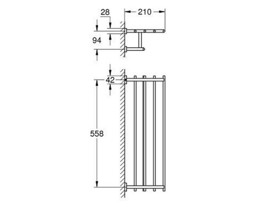 Полка для полотенец Grohe Essentials Cube 40512001