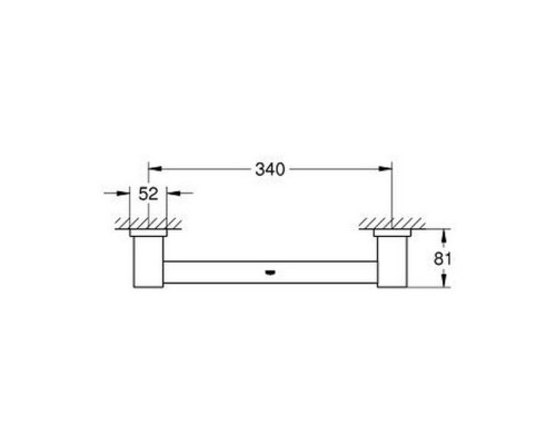 Поручень для ванны Grohe Essentials Cube 40514001