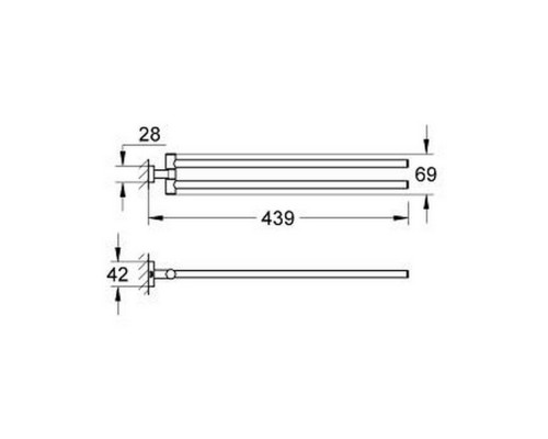 Полотенцедержатель Grohe Essentials Cube 40624001