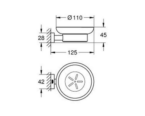 Мыльница Grohe Essentials Cube 40754001