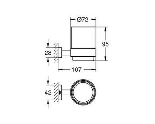 Стакан Grohe Essentials Cube 40755001