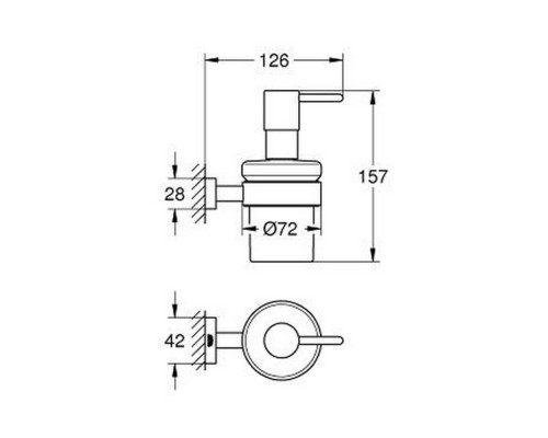 Дозатор для жидкого мыла Grohe Essentials Cube 40756001