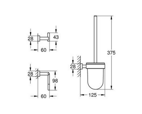 Набор аксессуаров Grohe Essentials Cube 40757001 City