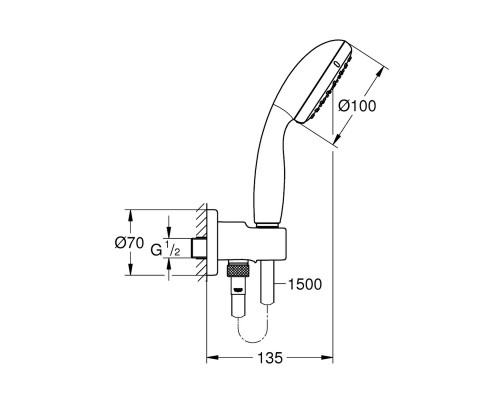 Душевой гарнитур Grohe New Tempesta 100 26406001