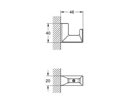 Крючок Grohe Selection Cube 40782000