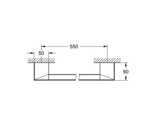 Поручень для ванны / полотенцедержатель Grohe Selection Cube 40807000