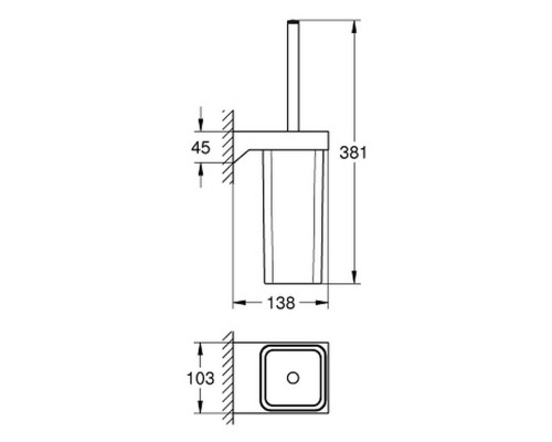 Ершик для унитаза Grohe Selection Cube 40857000