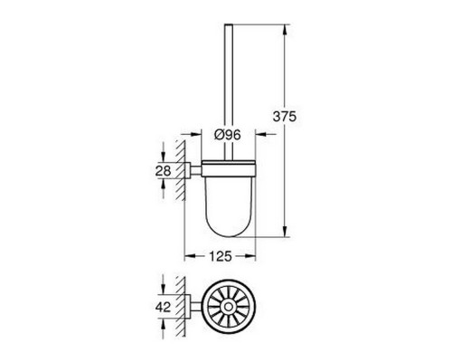 Ершик для унитаза Grohe Essentials Cube 40513001