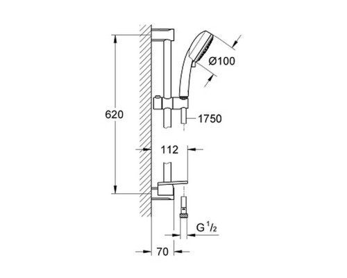 Душевой гарнитур Grohe New Tempesta Cosmopolitan 100 27929002
