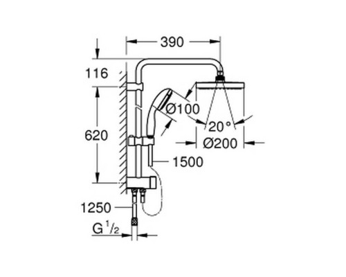 Душевая стойка Grohe Tempesta 27389002