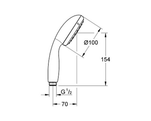 Лейка для ручного душа Grohe New Tempesta 100 27852001