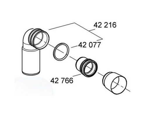 Удлинение сливной трубы для инсталляции Grohe 42766000
