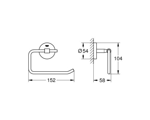 Держатель для туалетной бумаги Grohe Essentials 40689001
