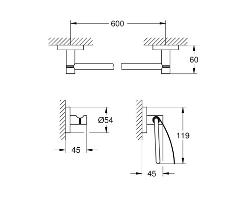 Набор аксессуаров Grohe Essentials 40775001
