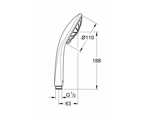Лейка для ручного душа Grohe Euphoria 110 Massage 26513000