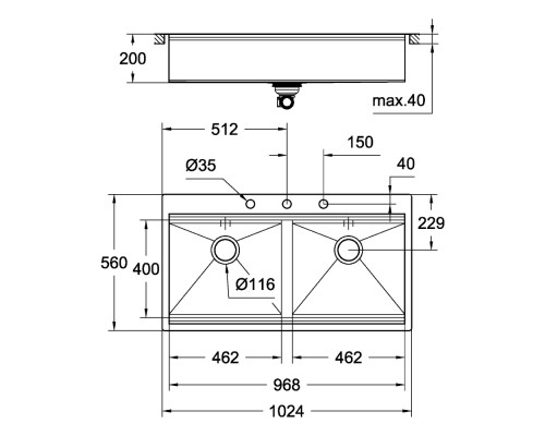 Кухонная мойка Grohe Sink K800 31585SD0