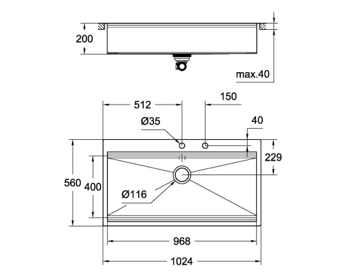 Кухонная мойка Grohe Sink K800 31586SD0