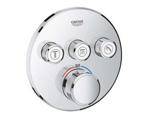 Внешняя часть термостатического смесителя для душа Grohe Grohtherm SmartControl 29121000 на три потребителя
